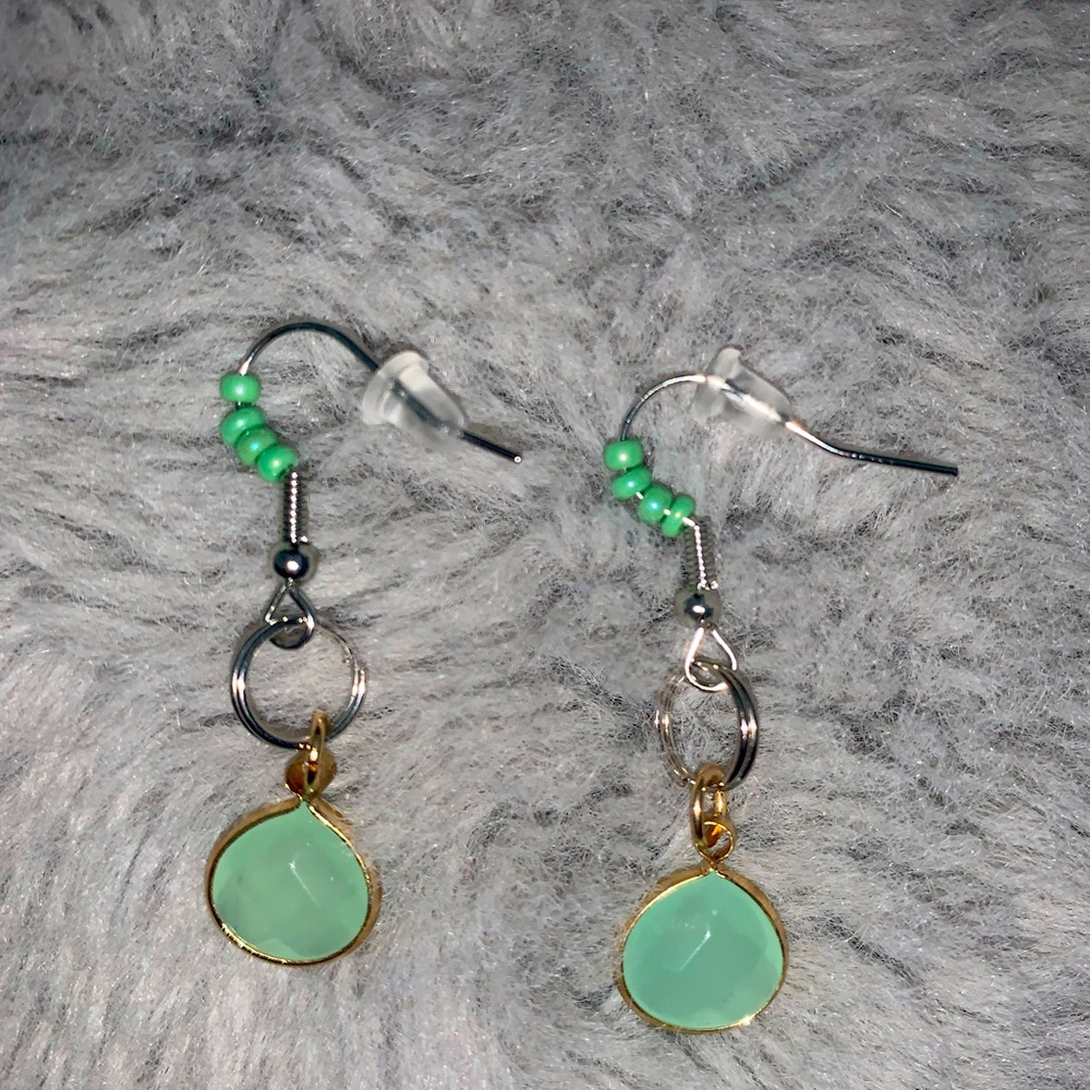 Handcrafted Light Green Earrings